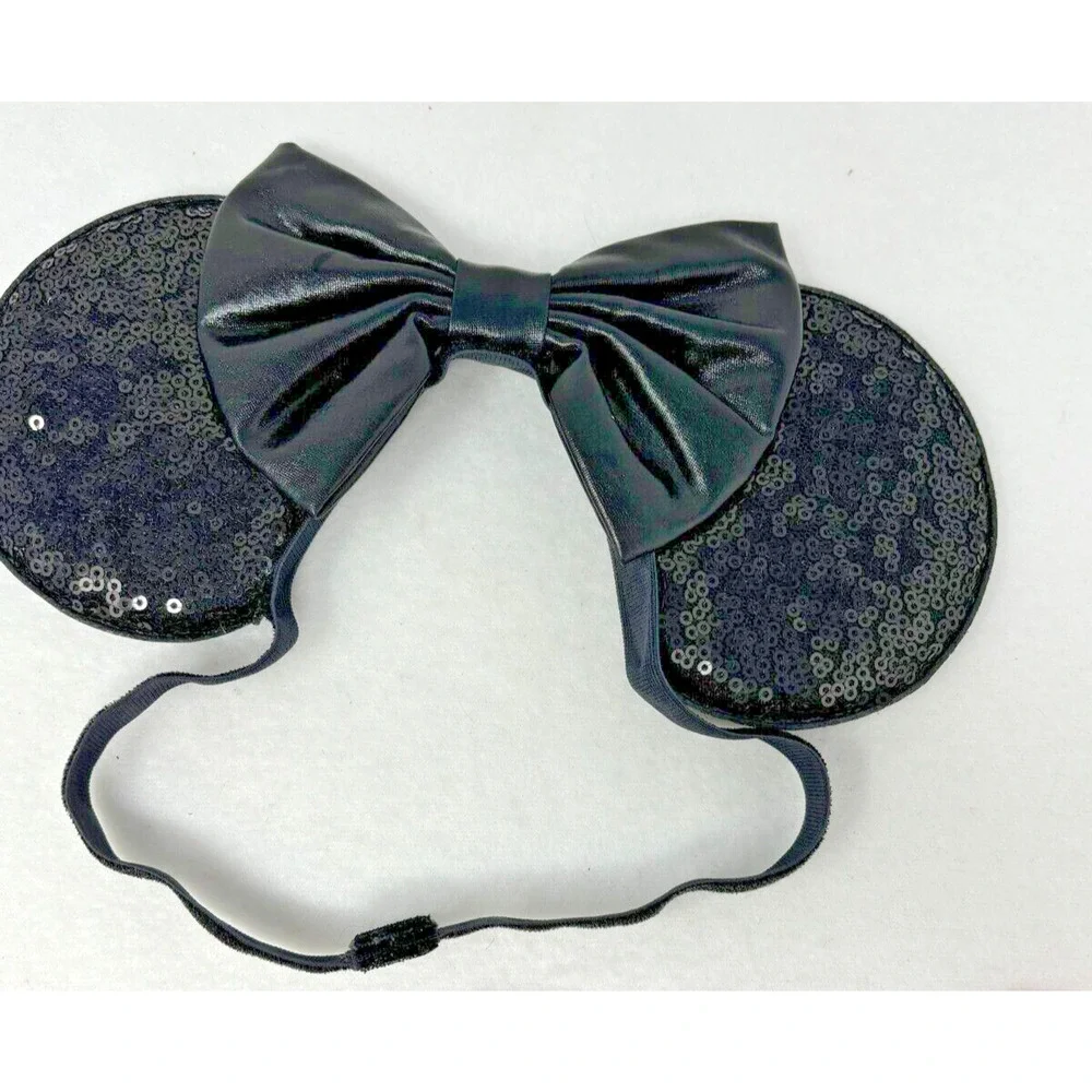 Disney Minnie Ears Headband Sparkle Bow Party‎ Blue Black Gold Orange Lot of 4